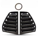 Spoilery för bakre sidofönster VW Golf 5, jalusier för triangulära fönster, par L+P, ABS plast, blank svart, för Golf MK5 5-dörrars hatchback 3