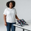 Kylare för bärbara datorer 13 till 17,3 tum med 4 fläktar hopfällbar kylplatta och bärbar justerbar laptopställ svart 6