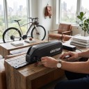 Sats för mittmotor TSDZ8 48 V 750 W Batteri för ram 48 V 16 Ah 768 Wh Bluetooth-display EKD01 2,4" Bromssensor Svart För elcykel 5