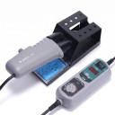 Bärbar lödpenna med digital display och temperaturreglering med stativ och reservspetsar i grå färg för avlödning av SMD-chip 5
