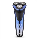 Elektrisk rakapparat för män Flytande huvuden Vattentålig IPX7 Uppladdningsbar USB LED-display Svart-blå Professionell skäggtrimmer 2
