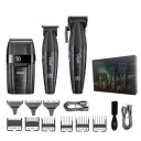 Set 3 i 1 Rakapparat Trimmer för skägg och hårklippare USB uppladdningsbar Drifttid upp till 250 minuter 9 kammar 1–12 mm För rakning 2