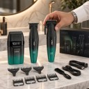 Set 3 i 1 Rakapparat Trimmer för skägg och hårklippare USB uppladdningsbar Drifttid upp till 250 minuter 9 kammar 1–12 mm För rakning 3
