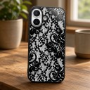 Silikonfodral för iPhone 16e Spetsmönster Mjukt och lätt Halkfritt matt yta Stötsäkert och fingeravtrycksskyddat 3
