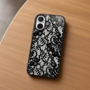 Silikonfodral för iPhone 17 Air Spetsmönster Mjukt och lätt Halkfritt matt yta Stötsäkert och fingeravtrycksskyddat 3