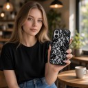 Silikonfodral för iPhone 17 Pro Spetsmönster Mjukt och lätt Halkfritt matt yta Stötsäkert och fingeravtrycksskyddat 6