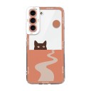 Skydd för Samsung Galaxy S24+ Med kattmotiv Plastskal för mobil Skyddande fodral för telefon Med ram runt kameran För varje dag 13
