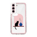 Skydd för Samsung Galaxy S25+ Med kattmotiv Plastskydd för mobil Skyddande fodral för telefon Med ram kring kameran För varje dag 19