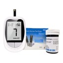 Blodsockermätare med 50 teststickor och 50 lancetter för mätning av blodsocker i intervallet 1,1 till 33,3 mmol/l med resultat på 7 sekunder vit 8