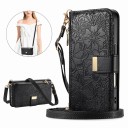 Plånboksfodral för Samsung Galaxy S24+ med crossbody-rem och handledsrem Flipfodral med kortfickor och dragkedjefack Konstläder 5