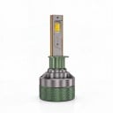 LED strålkastare H1, glödlampor med Bluetooth-appkontroll, 1500 W, 3000–8000 K, CSP-chips, aluminium, grön, för bil 12V/24V 4