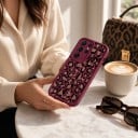 Silikonskydd för Samsung Galaxy S25 med leopardmönster Skyddande ram för kameran Förhöjda kanter Silikonfodral till mobil med tryck 7