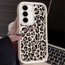 Silikonskydd för Samsung Galaxy S25+ Med leopardmönster Skyddande ram för kameran Förhöjda kanter Silikonfodral till mobil med tryck 2