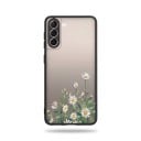 Skydd för Samsung Galaxy S25 Ultra med blommotiv Matt baksida Material PC och TPU Skyddande ram runt kameran Mobilskal med tryck 22