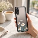 Skal för Samsung Galaxy S26 med blommotiv Matt baksida Material PC och TPU Skyddande ram runt kameran Mobilskal med tryck 17