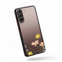 Skydd för Samsung Galaxy S26 Ultra med blommotiv Matt baksida Material PC och TPU Skyddande ram runt kameran Mobilskal med tryck 25