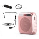 Röstförstärkare med mikrofon Bärbar megafon och högtalare Uppspelning från USB och TF-kort 8,4 x 2,8 x 9,2 cm Rosa För att förstärka rösten 3