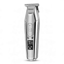 Hår- och skäggtrimmer med T-blad för män Justerbar hastighet LED-display Färgade kammar 1 till 9 mm Silver Konturtrimmer 2