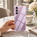 Skydd för Samsung Galaxy S25 Förstärkta hörn och utskärning för kamera Material TPU termoplastisk polyuretan Transparent Skyddande mobilskal 6