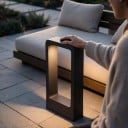 Gräsmatte LED-lampa 15 W COB Varm vit 3000 K 30 cm Aluminium vattentätt hus DC 12 V Svart Stolplampa för trädgård och landskap 4