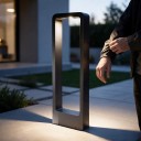 Trädgårds vattentät LED stolpe 15 W COB Varm vit ljus 3000 K 60 cm Aluminium DC 12 V Svart Utomhusbelysning för gård och gräsmatta vid villa 4