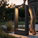 Modern LED trädgårdsbelysning 15 W COB 3000 K Varm vit 40 cm Aluminium AC 85–265 V Svart Vattentät stolpe för gräsmatta till villa och gård 4