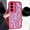 Fodral för Samsung Galaxy S24 FE Randigt mönster Starka kanter och utskärning för kamera Material silikon Skyddande mobilskal 9