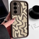 Fodral för Samsung Galaxy S25+ Randigt mönster Starka kanter och utskärning för kamera Material silikon Skyddande skal för mobiltelefon 15
