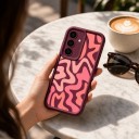 Fodral för Samsung Galaxy S25 Ultra Randigt mönster Starka kanter och utskärning för kamera Material silikon Skyddande skal 6