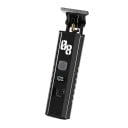 Hår- och skäggtrimmer med T-blad för män Batteri 400 mAh Drifttid 3 timmar Transparent kropp Svart Barbermaskin för konturer och kanter 2