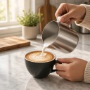 Automatisk mjölkskummare DEVISIB 4i1 Varm och kall skum 500 W Rostfri kanna 350 ml Diskmaskinssäker Silver För cappuccino och latte 3