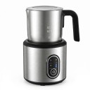 Automatisk mjölkskummare DEVISIB 4i1 Varm och kall skum 500 W Rostfri kanna 350 ml Diskmaskinssäker Silver För cappuccino och latte 1
