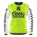 Motocross tröja och sporttröja med lång ärm och tryck i grön färg med vita ärmar för terrängmotorcykling 1