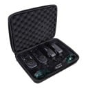Bite Indicators HIRISI S7-3 Med LED-lampa och Nackhörlur Set av 3 Beteindikatorer ABS-material Svart För karpfiske och nattfiske med bottenfiske 1