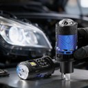 LED projektorlampor H4/9003/HB2, halvljus och helljus 6500K, CANBUS, 2 st, CSP-chip med fläkt, blåsvart, för bilstrålkastare 2