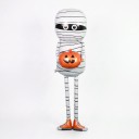 Uppblåsbar mumie med pumpa Halloween dekoration Stor ballong 200 x 125 cm Vit med orange skor Partyd dekoration för Halloween och fest 1