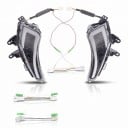 LED riktade lampor fram och bak med bakbromsljus, vattentåliga IP68, uppsättning 5 delar, ABS plast, klar, för Yamaha TMAX 530 2012–2016 7