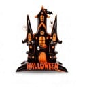 Uppblåsbar spökhus med spöken Stående ballong Halloweendekoration 152 x 109 cm Svartorange med texten Halloween Partydekoration 6