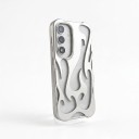 Mobilskal för Samsung Galaxy S26+ med 3D-relief av lågor Plastskydd för mobil Designfodral med utskärning för kameror 4