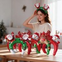 Uppblåsbara julhårband 10 st Ballonghårband Santa snögubbe ren och julmössa God Jul Röda och gröna För julfesten 4