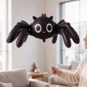 Stående uppblåsbar spindel med långa ben Ouppblåst 146 x 59 cm Svart och vit Halloweendekoration för hem och butik 2