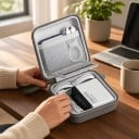 Hård organiserare för elektronik 125 x 125 x 60 mm Oxford 900D Fyrkantig Ficka med dragkedja För liten powerbank och laddare 6