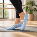 Kvinnors halkfria yogasockor med rem över foten EU 35–43 Andningsbara och snabbtorkande För pilates, balett och fitness 6