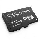 Minneskort Cloudisk Micro SD 512 MB MicroSD-kort Class 4 Svart För lagring av dokument, musik, fotografier och filer 2