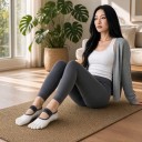 Damska prststrumpor för yoga 1 par Antiskidande och femtåiga Låga med rem över fotryggen För pilates och fitness 16