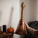Halloweendekoration Uppblåsbara Ballonger 3 st Stående Kista Korp och Kvast 110 x 57 cm 50 x 95 cm och 39 x 93 cm Lila Svart och Brun 2