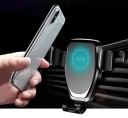 Trådlös bil-laddare med mobiltelefonhållare Effekt 10 W Montering i ventilationsgallret eller med sugkopp Aluminiumlegering 8,5 x 10,1 cm 1