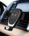 Trådlös bil-laddare med mobiltelefonhållare Effekt 10 W Montering i ventilationsgallret eller med sugkopp Aluminiumlegering 8,5 x 10,1 cm 3