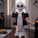 Halloweendekoration Uppblåsbar Skelett Stående Ballong 122 x 64 x 35 cm Skelett Med Svart Kappa Vit och Svart För Halloweenfest 2