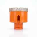 Diamantborrkrona 55 mm med M14-gänga för vinkelslip Vakuumsvetsad diamant Orange Torr borrning i plattor och marmor 1